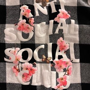Checkered black and white ASSC cherry blossoms XL